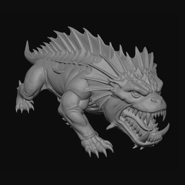 3D model for Spined Colossus of the Sands