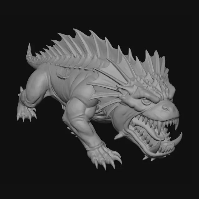 3D model for Spined Colossus of the Sands