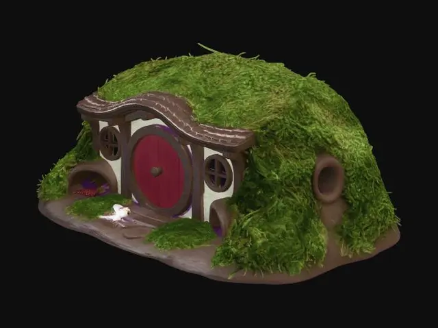 3D model for Mossy Hobbit Burrow