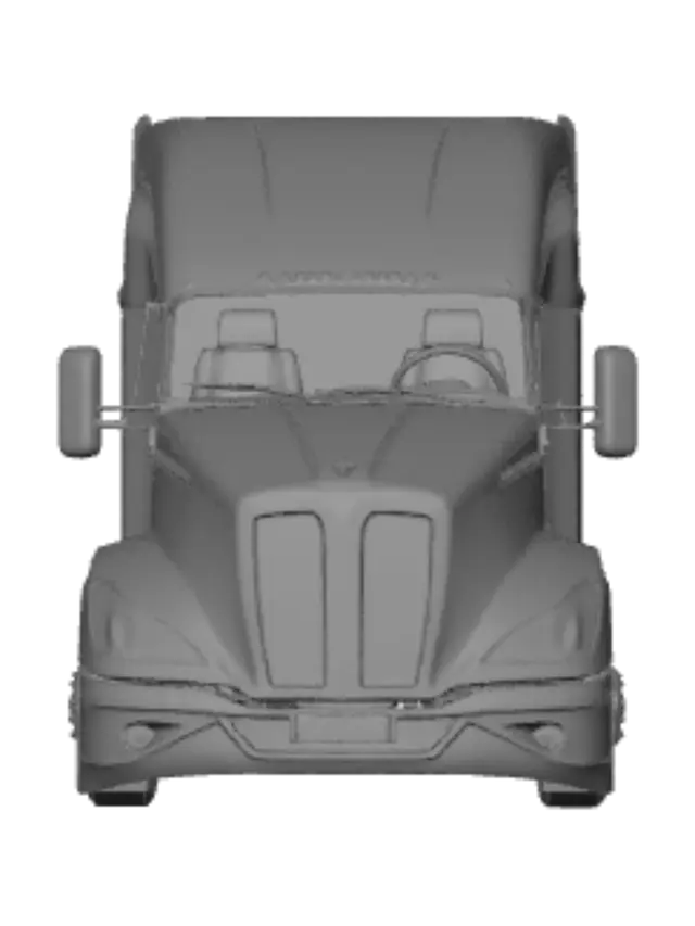 3D model for Blue Kenworth Semi-Truck