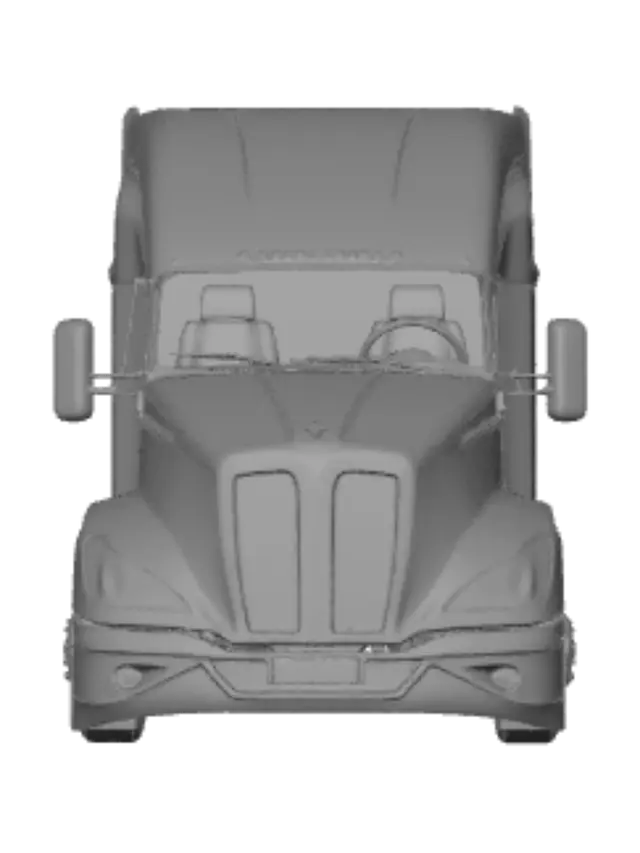 3D model for Blue Kenworth Semi-Truck