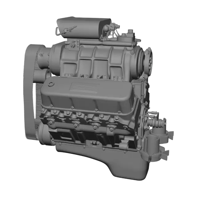 3D model for Red-Block V8 Race Engine