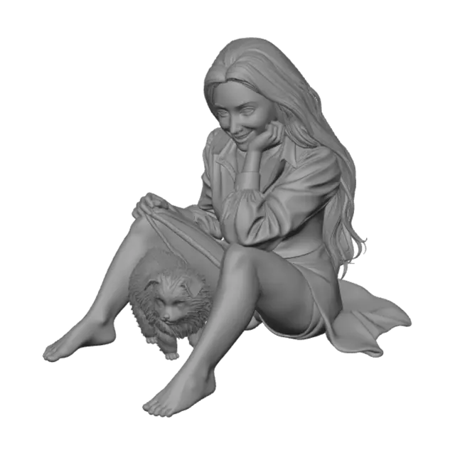 3D model for Beachside Bliss with a Puppy