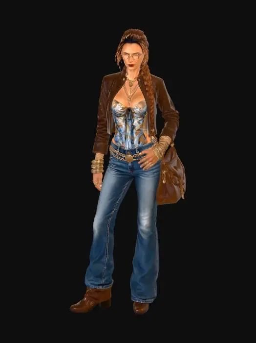 3D model for MAKE A 3-D MODEL OF THE WOMAN IN THE PICTURE BELOW