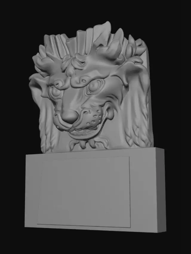 3D model for Dragon Head Gargoyle