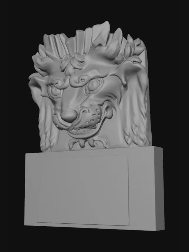 3D model for Dragon Head Gargoyle