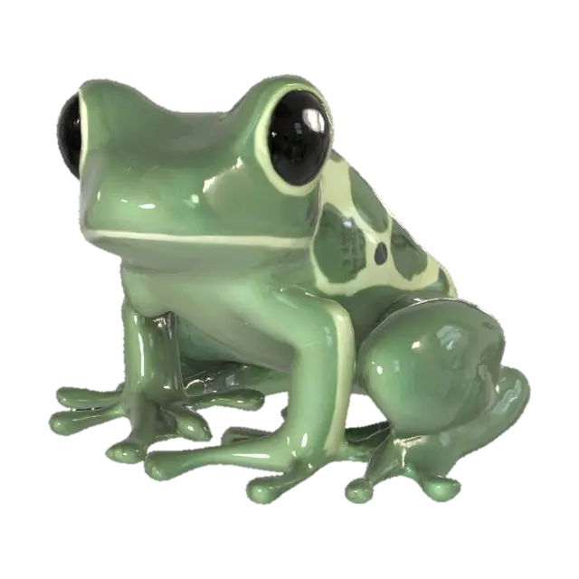 3D model for Green Frog Illustration