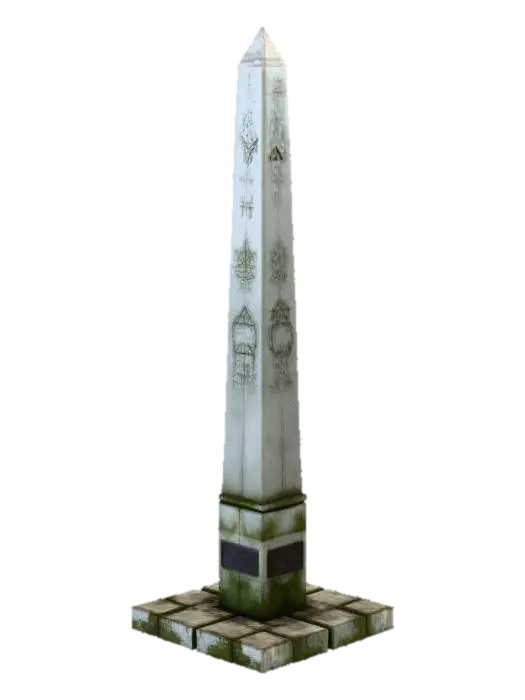Small city plaza monument, about 3 meters tall. Design: minimalist concrete and metal… 3D model, vytvořený pomocí AI