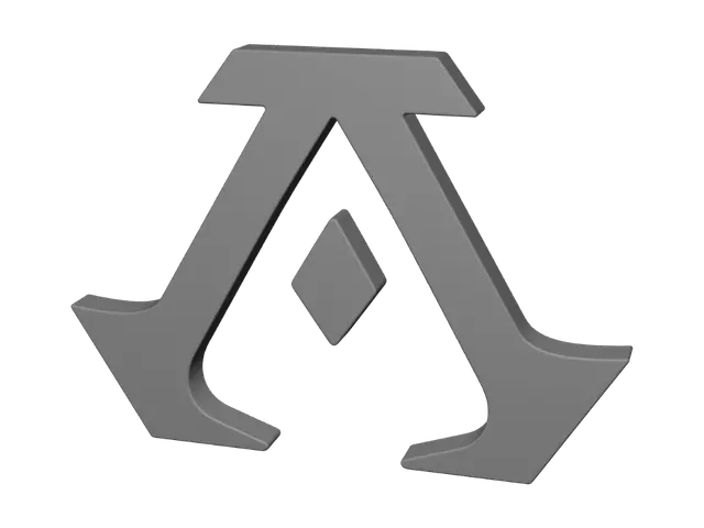 3D model for Bronze Alpha Emblem