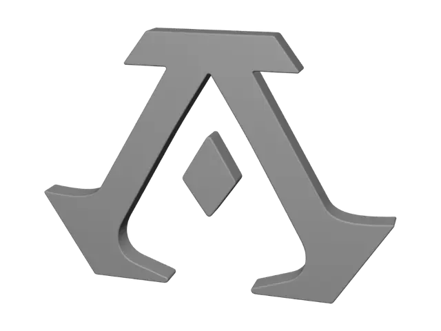 3D model for Bronze Alpha Emblem