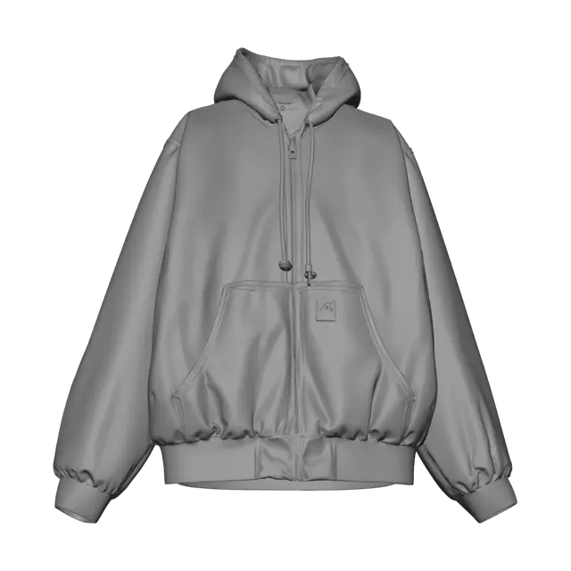 3D model for Carhartt Denim Hooded Jacket