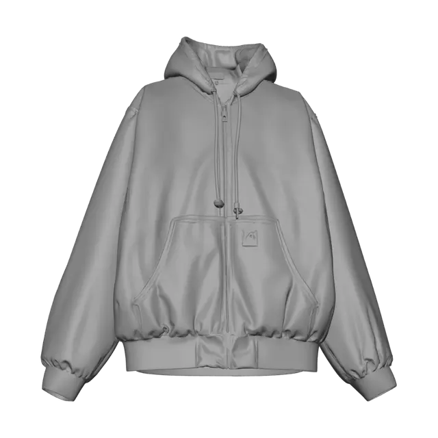 3D model for Carhartt Denim Hooded Jacket