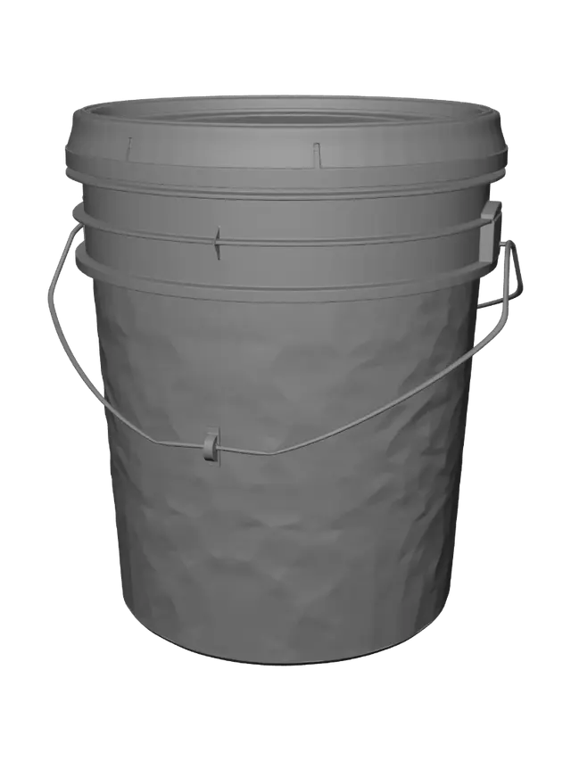 3D model for White plastic bucket