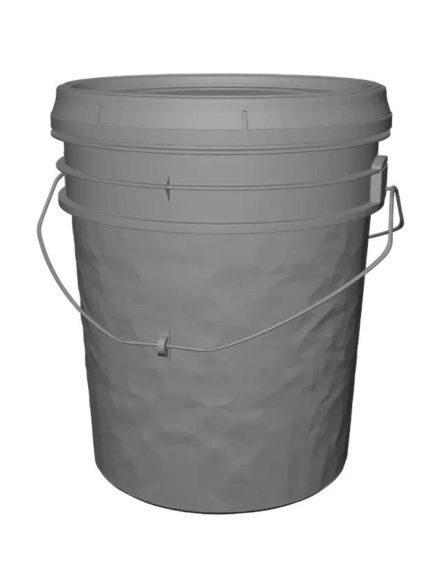 3D model for White plastic bucket