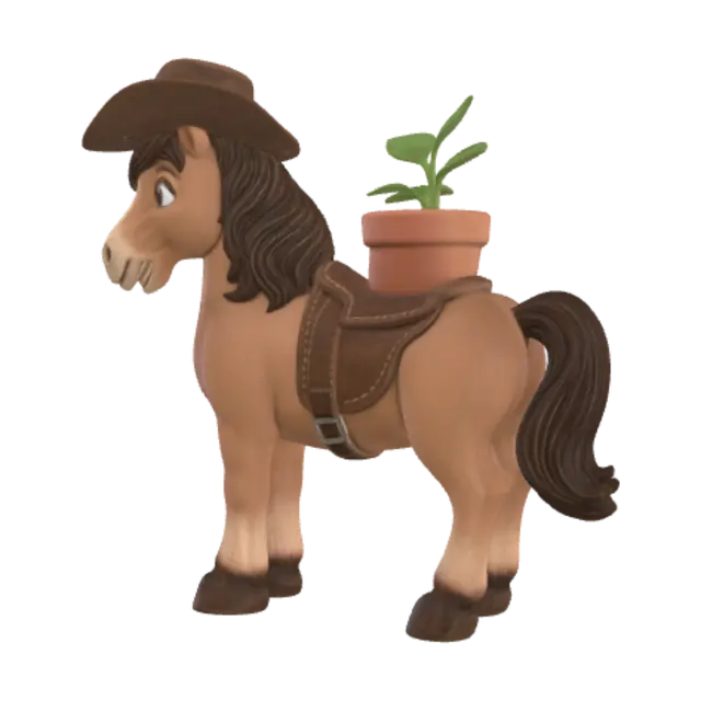 3D model for Pony with a Plant