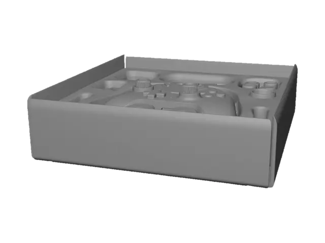3D model for White Controller in Foam Packaging