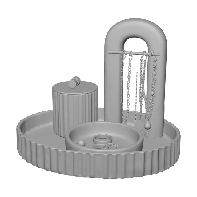3D model for Golden Serenity Jewelry Tray