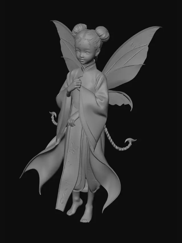 3D model for make chinese style 3feet pixie