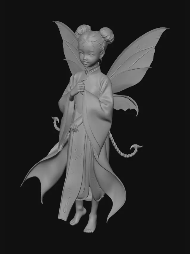 3D model for make chinese style 3feet pixie