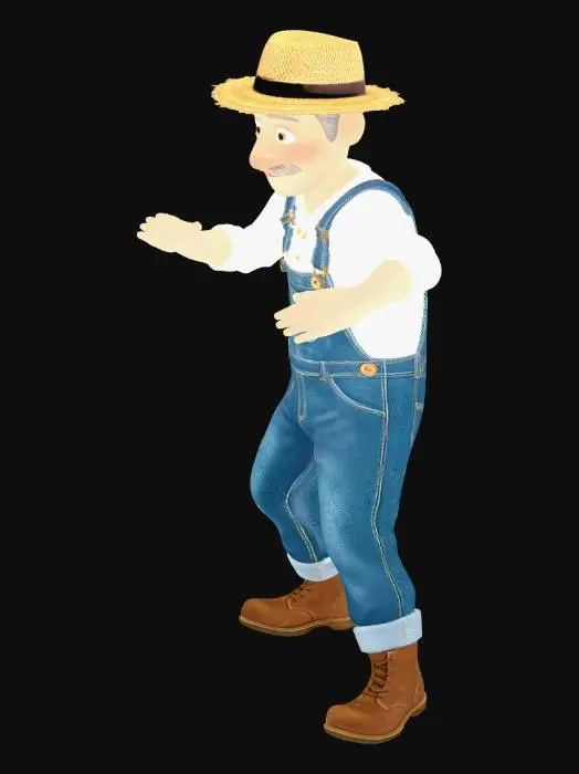 3D model for Farmer with Arms Outstretched