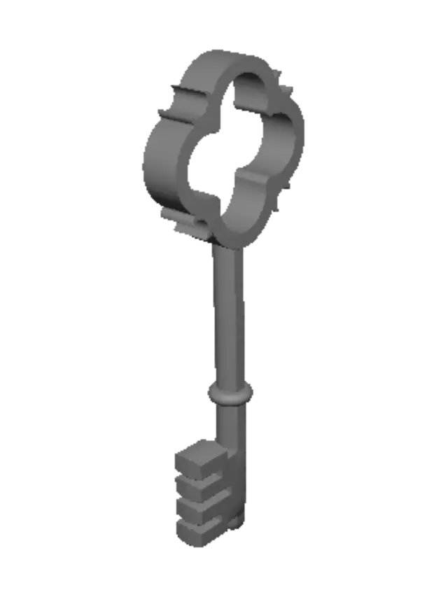 3D model for Quatrefoil Skeleton Key