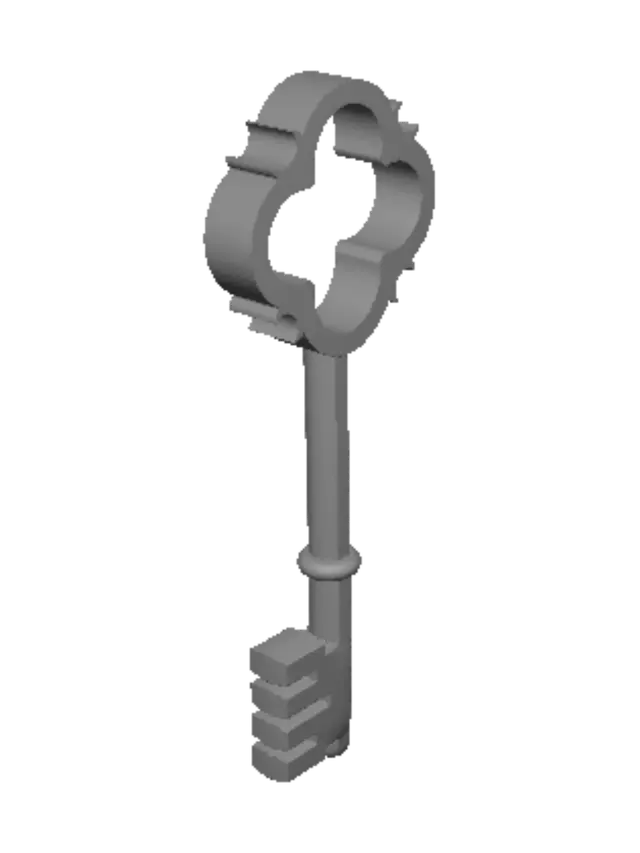 3D model for Quatrefoil Skeleton Key