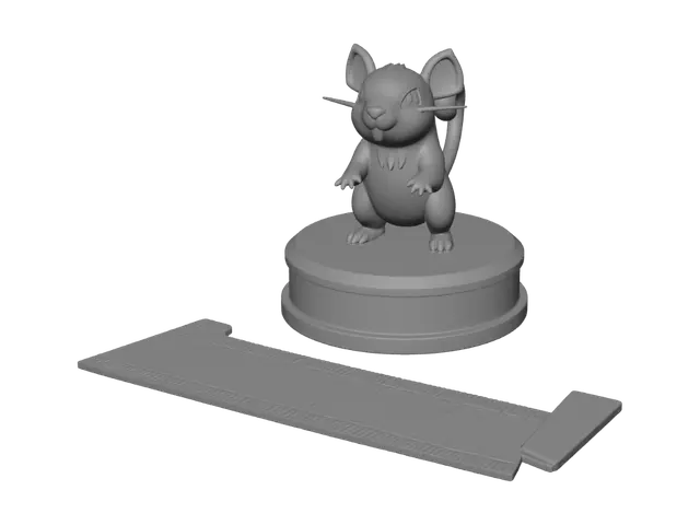 3D model for Rattata on a Stand