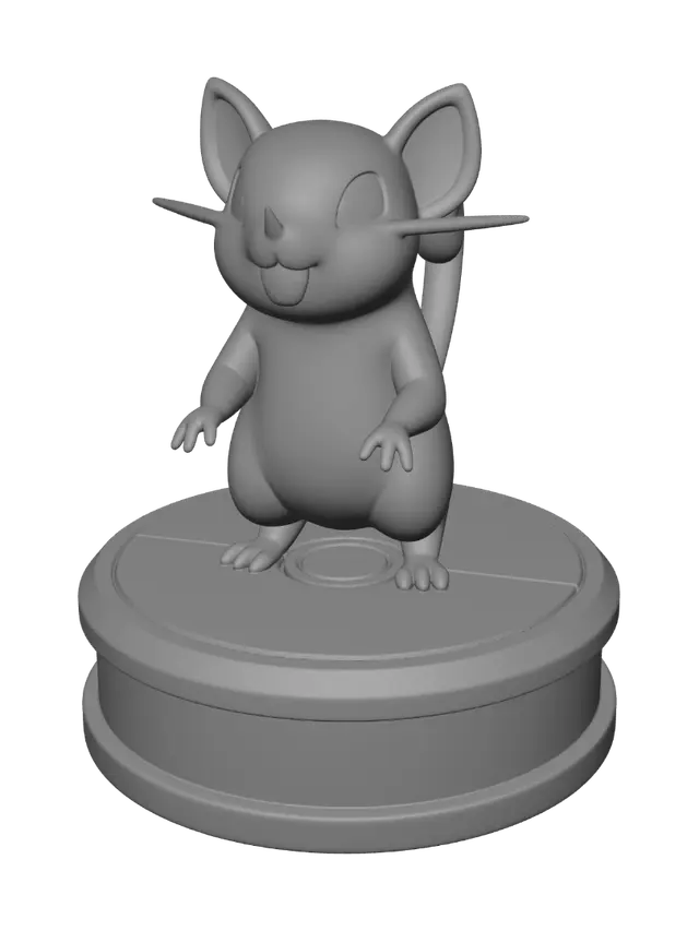 3D model for Rattata on a Pedestal