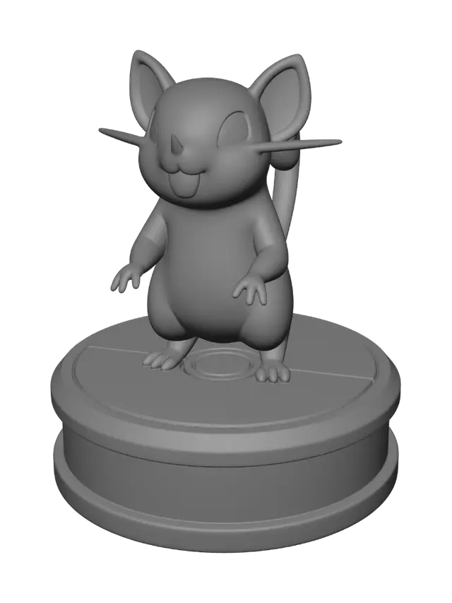 3D model for Rattata on a Pedestal