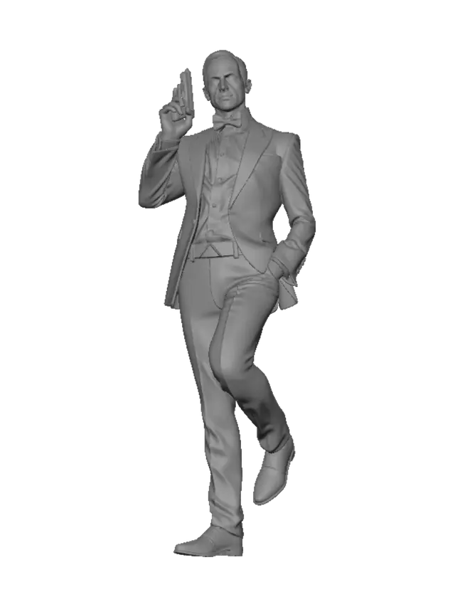 3D model for Create daniel craig in James bond pose with wather ppk in hand