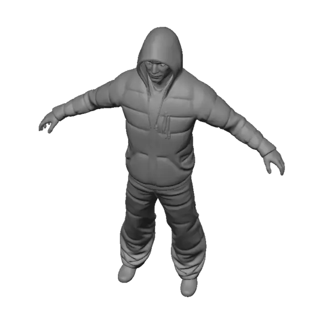3D model for Rapper Hoodie 3D Model