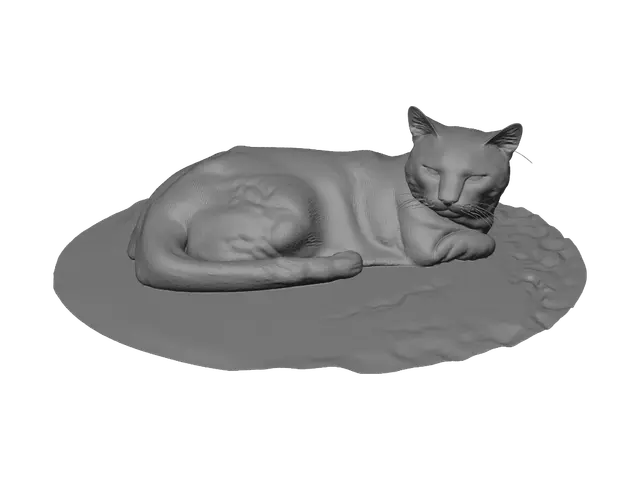 3D model for Ginger Tabby Lounging