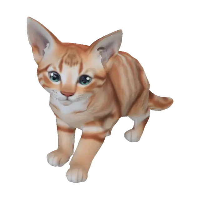 Modello 3D A low poly cat - Catmodel, generato dall’IA