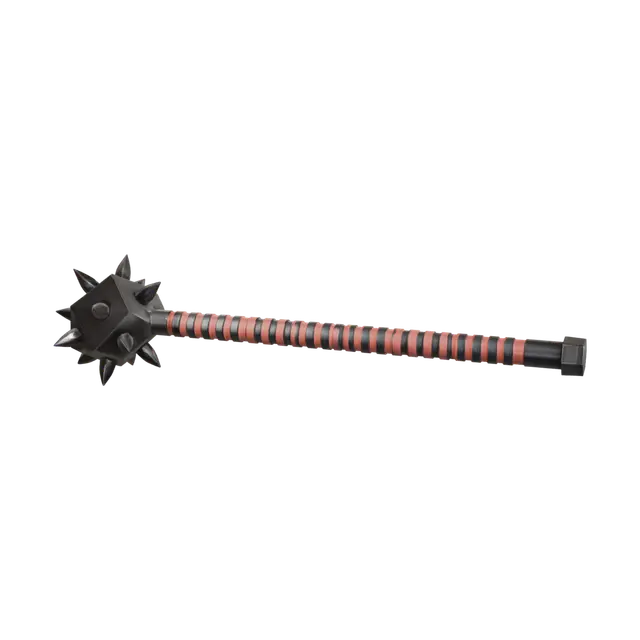 Realistic Morning Star Weapon - Flail 3D model, vytvořený pomocí AI