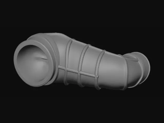 3D model for Rubber air intake elbow
