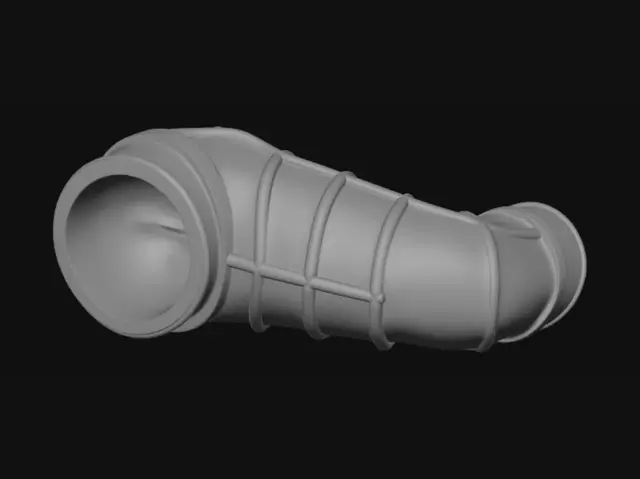 3D model for Rubber air intake elbow