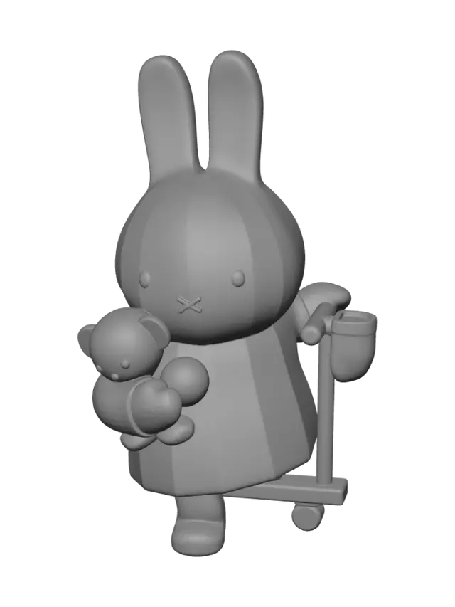 3D model for Bright Bunny and Teddy