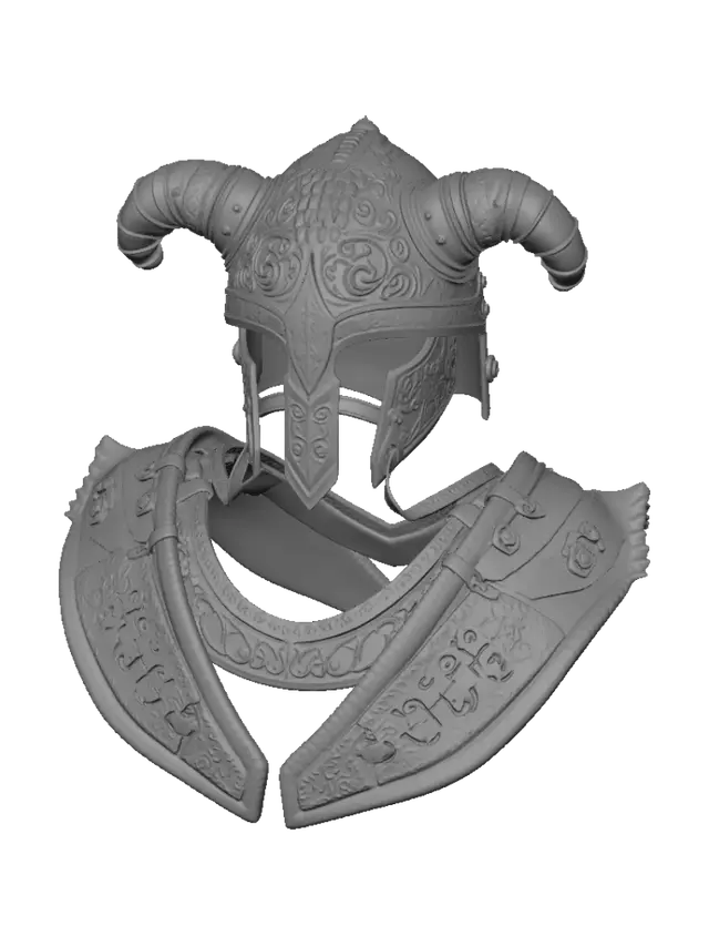 3D model for Create viking helmet