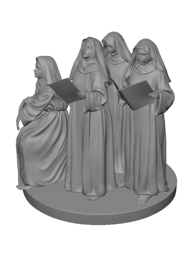 3D model for Sisters at the Rose Window