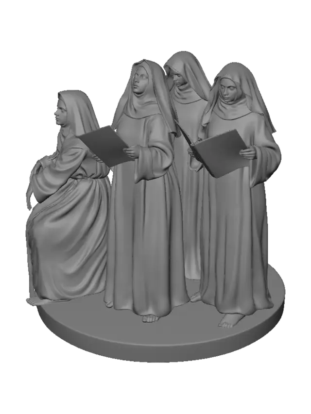 3D model for Sisters at the Rose Window