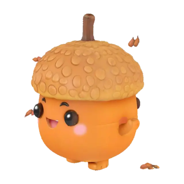 3D model for cute acorn
