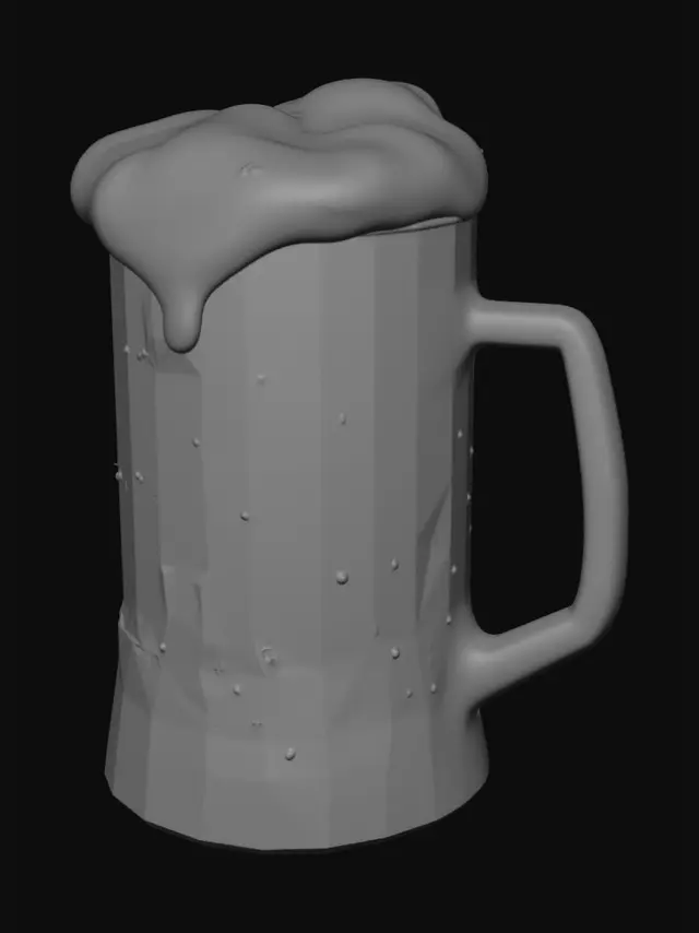 3D model for Foamy Golden Beer Mug
