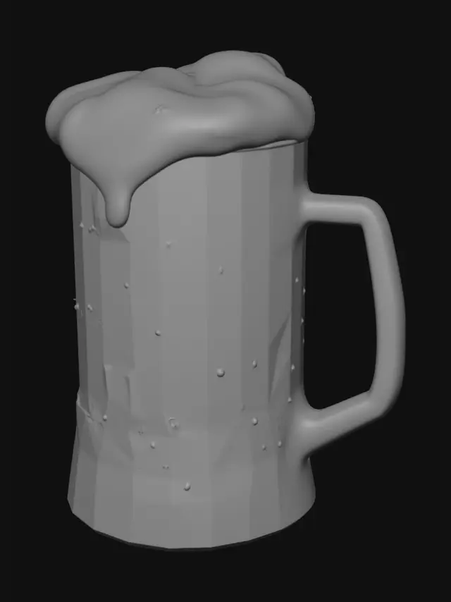 3D model for Foamy Golden Beer Mug