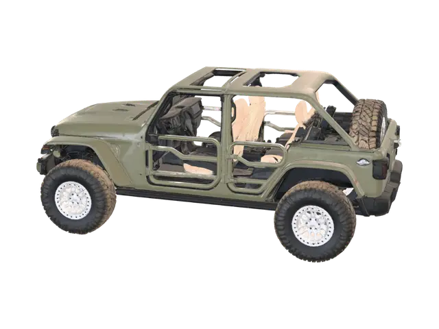 jeep commander 3D model, vytvořený pomocí AI