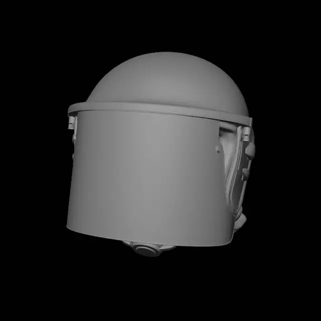 3D model for Blue Helmet with Visor