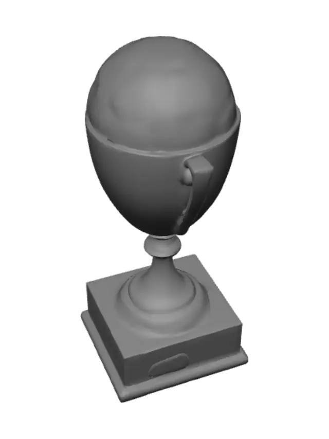 3D model for прафисианальный футбольный кубак м падставвкай с залатыми абводками с дитализацыяй прафисианальнава уравня и внога дитель и мячь красивый
