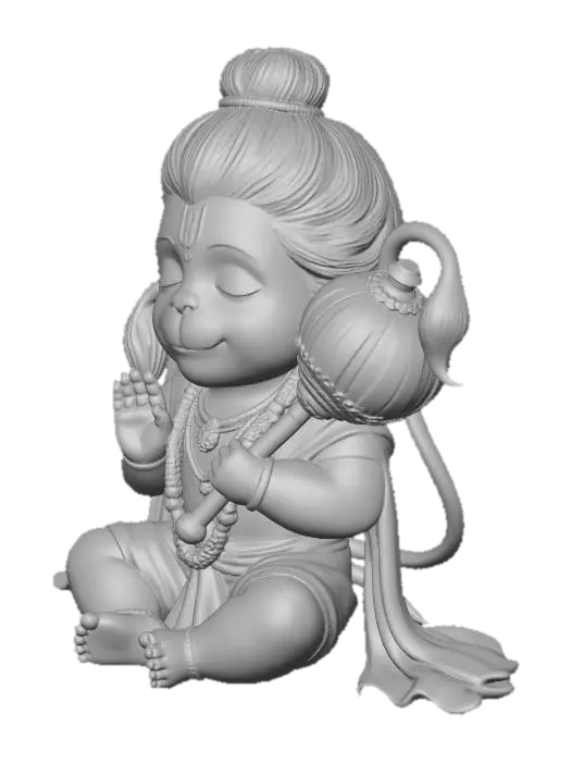 3D model for Baby Hanuman in Prayer