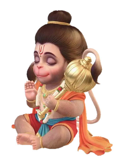 3D model for Baby Hanuman in Prayer