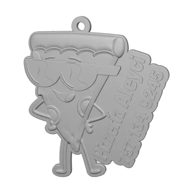 3D model for Cool Pizza Mascot Keychain