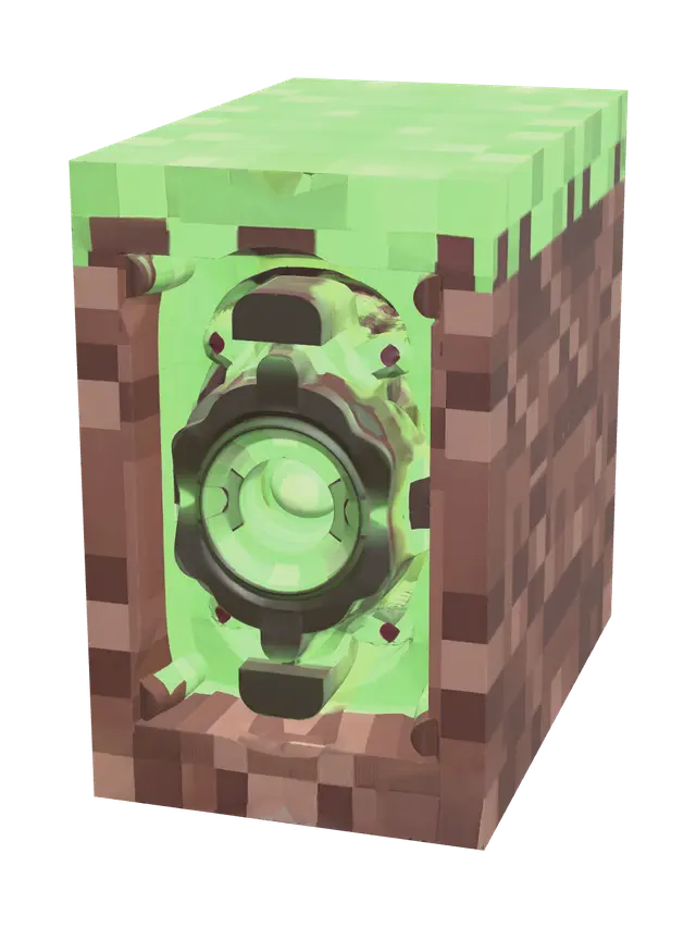 3D model for Stylized Grass Block Minecraft
